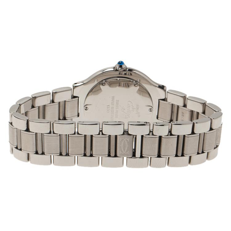 Pre Owned Cartier Silver Stainless Steel Must 21 Women's Wristwatch 33MM