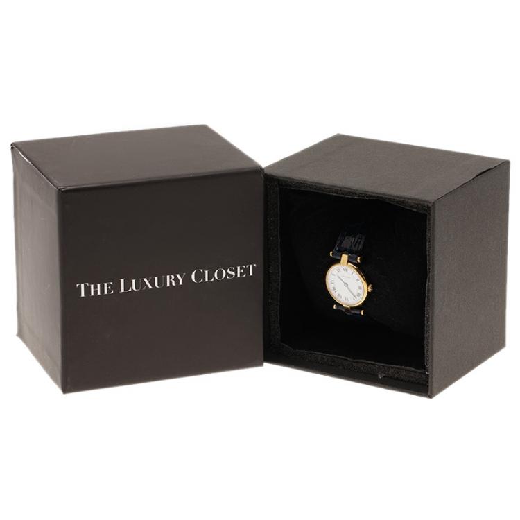 مملوكة مسبقًا Cartier White 18K Yellow Gold Vendome Women's Wristwatch 24MM