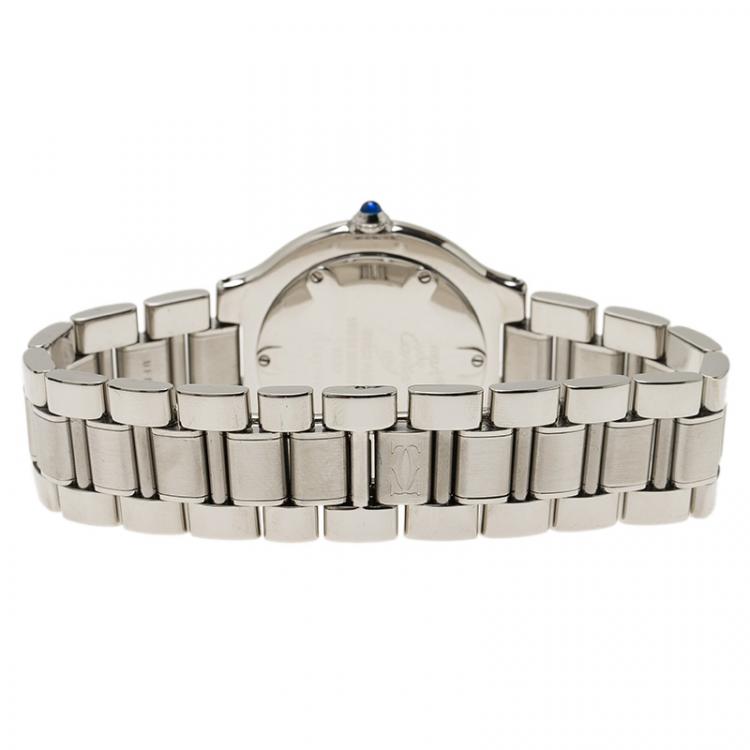 مملوكة مسبقًا Cartier Silver Stainless Steel Must 21 Women's Wristwatch 30MM