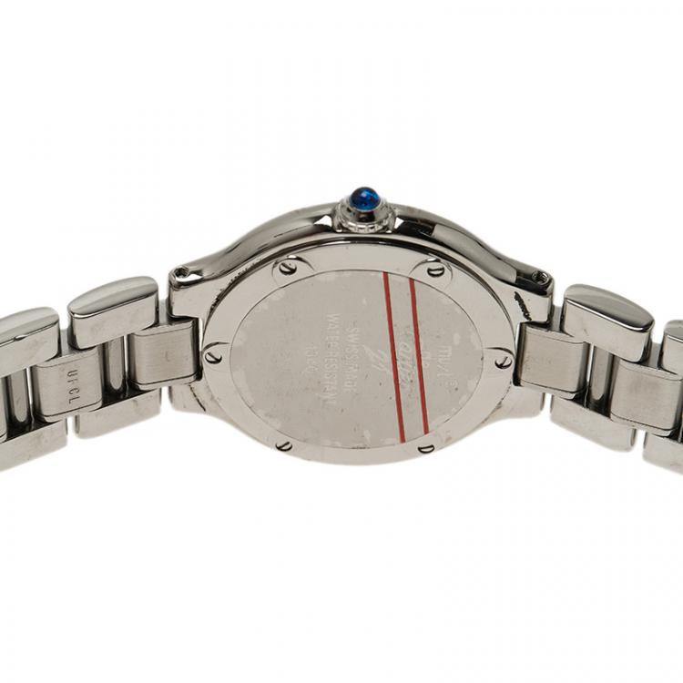 Pre Owned Cartier Silver Stainless Steel 21 Must de Cartier Women’s Wristwatch 27MM
