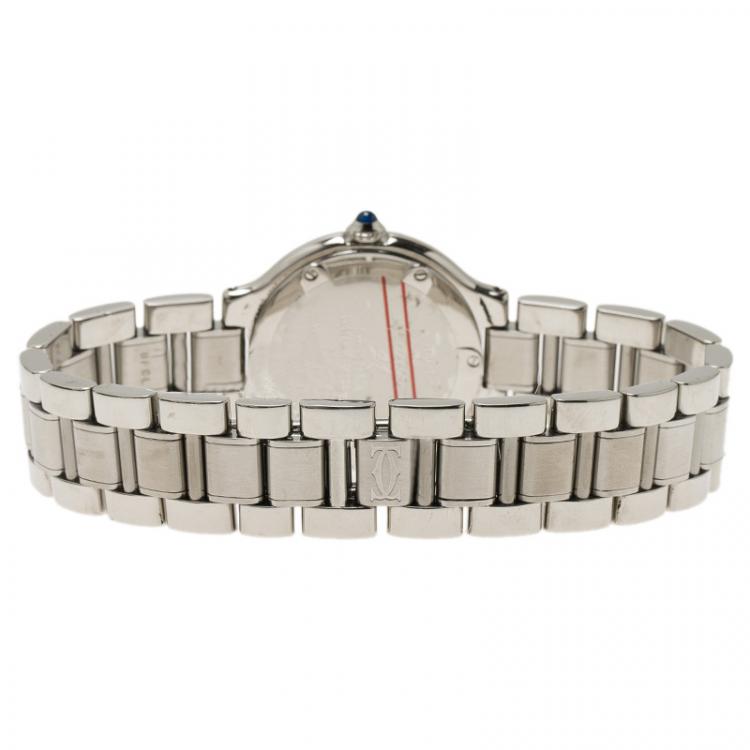 Pre Owned Cartier Silver Stainless Steel 21 Must de Cartier Women’s Wristwatch 27MM