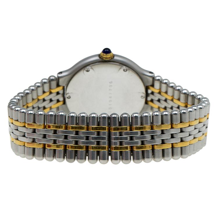 Pre Owned Cartier Cream Stainless Steel Must 21 Women's Wristwatch 28MM