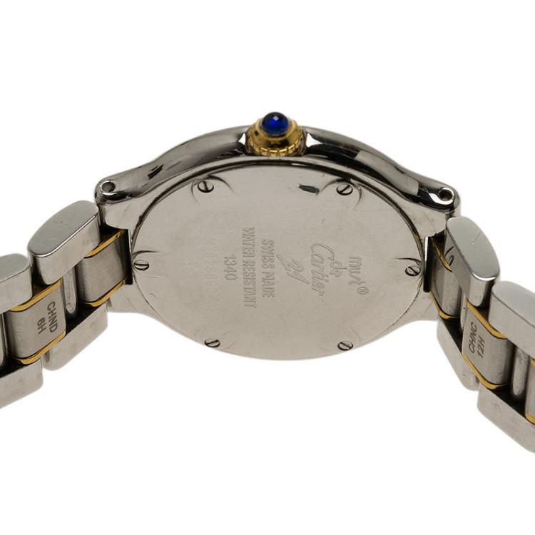 Pre Owned Cartier Silver Stainless Steel Must 21 Women's Wristwatch 28MM