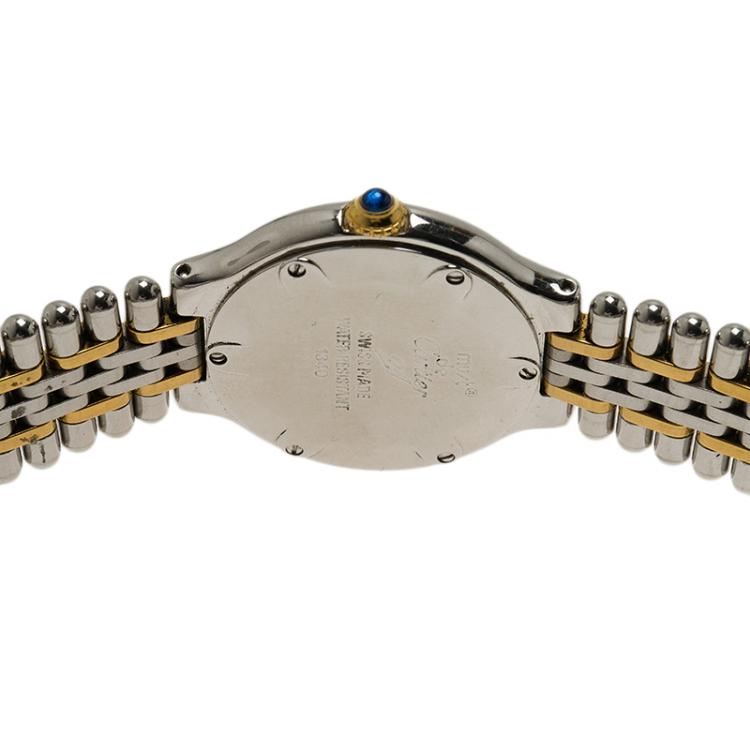 Pre Owned Cartier Silver Stainless Steel Must 21 Women's Wristwatch 28MM