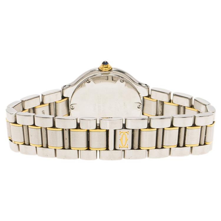Pre Owned Cartier Grey Stainless Steel Must 21 Women's Wristwatch 28MM