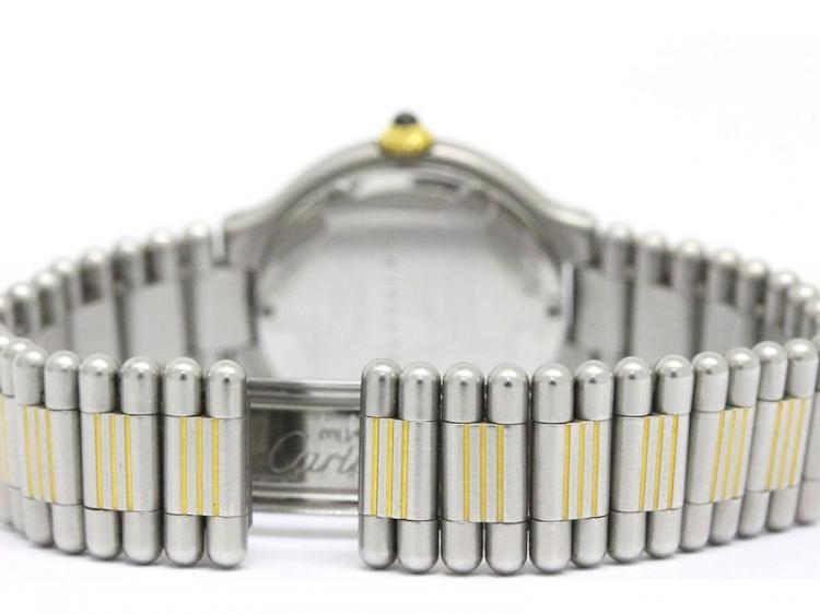 Pre Owned Cartier White Stainless Steel Must 21 Women's Wristwatch 28MM