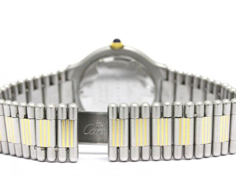 Pre Owned Cartier White Stainless Steel Must 21 Women's Wristwatch 31MM