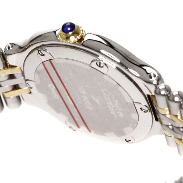 Pre Owned Cartier Ivory Stainless Steel Must 21 Women's Wristwatch 27MM
