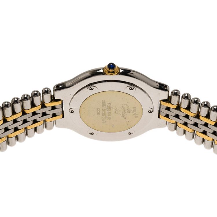 مملوكة مسبقًا Cartier Silver Stainless Steel Must 21 Women's Wristwatch 31MM