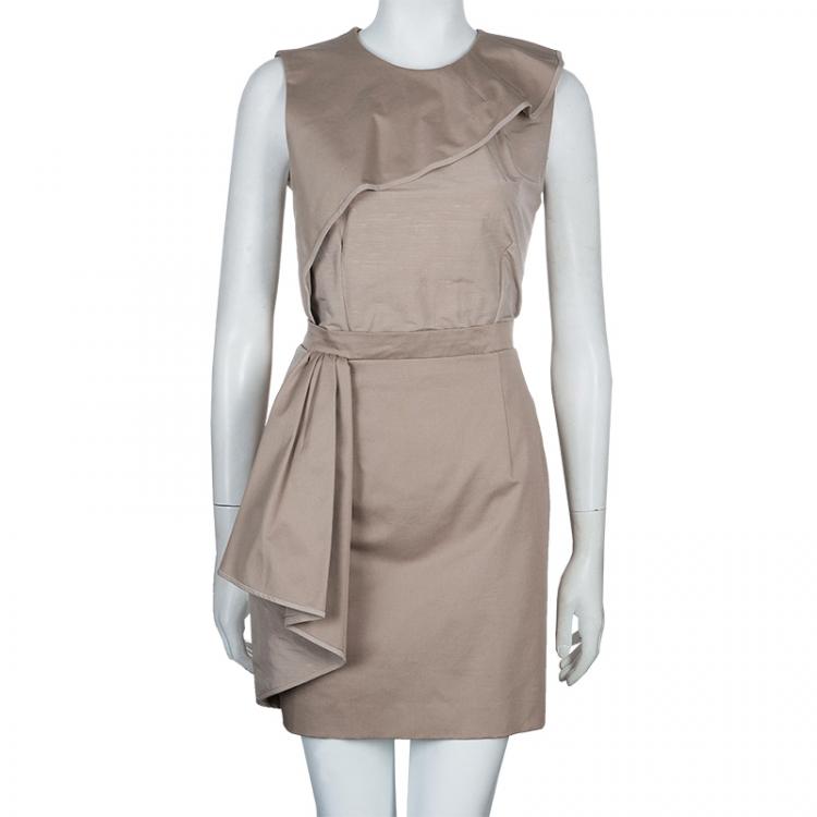 Pre Owned Carven Beige Sleeveless Dress M