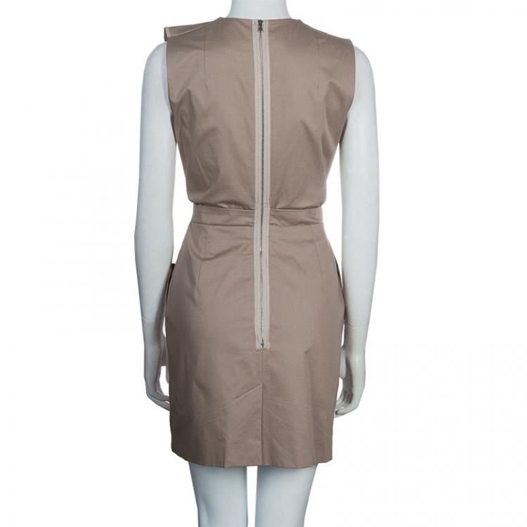 Pre Owned Carven Beige Sleeveless Dress M