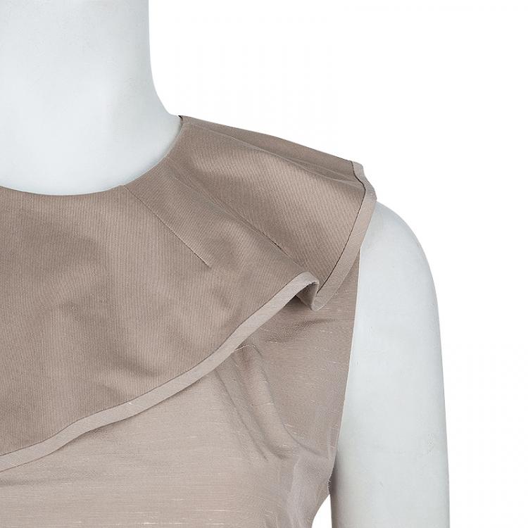 Pre Owned Carven Beige Sleeveless Dress M