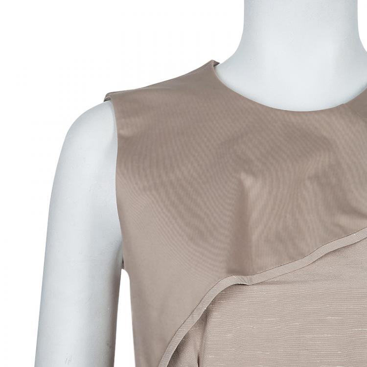 Pre Owned Carven Beige Sleeveless Dress M