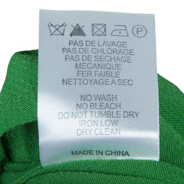 Pre Owned Carven Green Overlap Detail Long Sleeve Blouse M