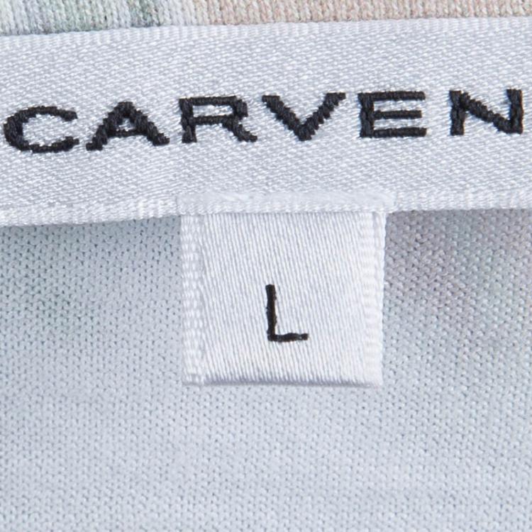 Pre Owned Carven Multicolor Floral Printed T-Shirt L