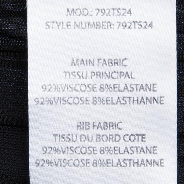 Pre Owned Carven Black Corded Crewneck Sheer Top L