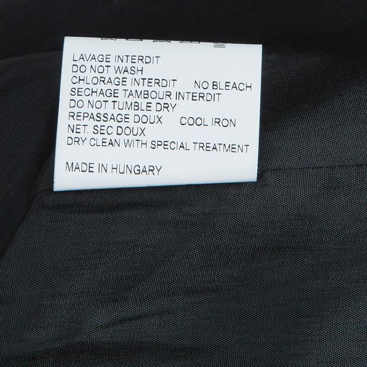 Pre Owned Carven Black Bow Detail High Low Hem Jacket M