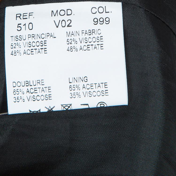 Pre Owned Carven Black Bow Detail High Low Hem Jacket M