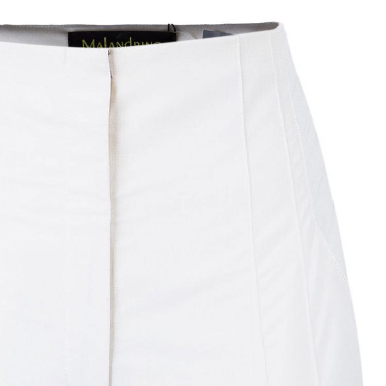 Pre Owned Malandrino White Culotte Pants M