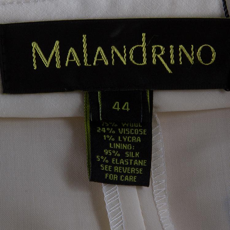 Pre Owned Malandrino White Culotte Pants M