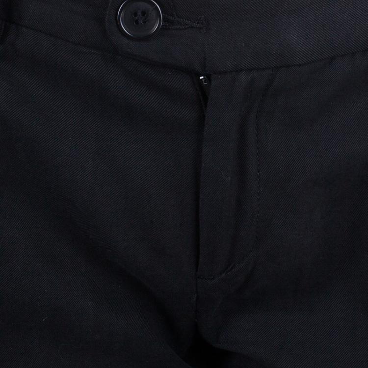 Pre Owned Catherine Malandrino Black Crochet Detail Bermuda Shorts S