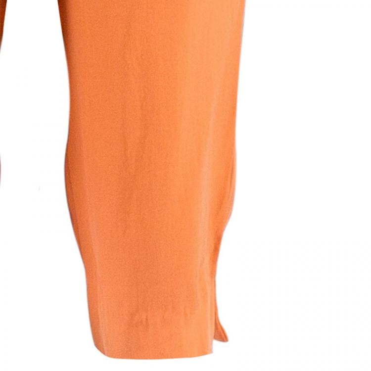 Pre Owned Catherine Malandrino Tangerine Strapless Jumpsuit L