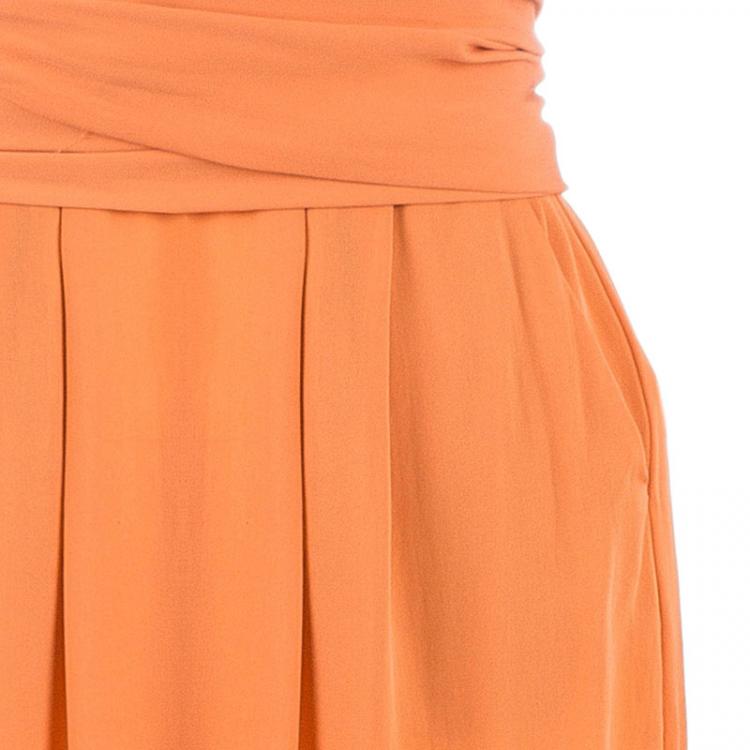 Pre Owned Catherine Malandrino Tangerine Strapless Jumpsuit L