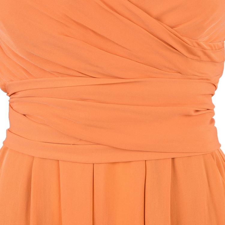 Pre Owned Catherine Malandrino Tangerine Strapless Jumpsuit L