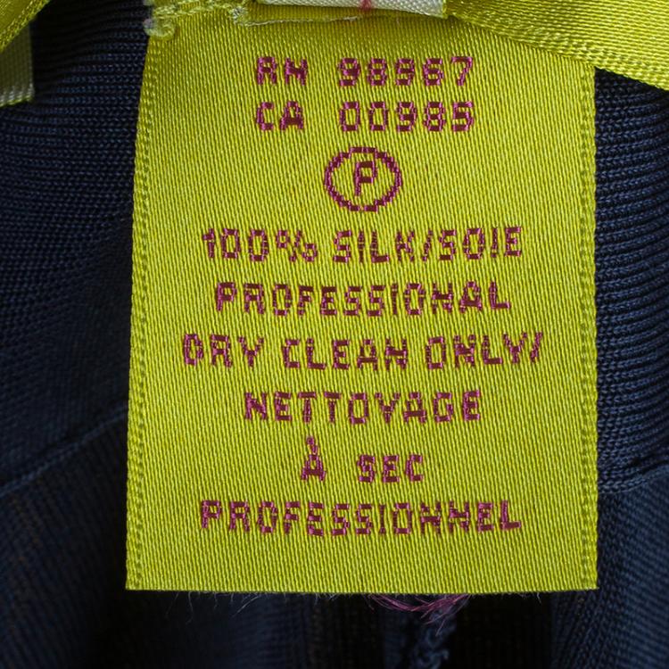 Pre Owned Catherine Malandrino Navy Wrap Detail Top M