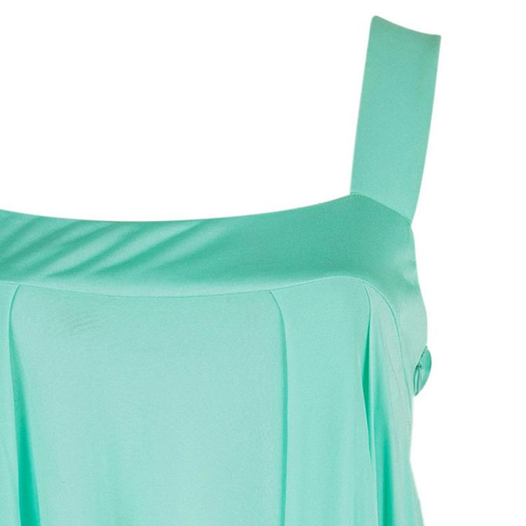 Pre Owned Celine Mint Sleeveless Jersey Dress L