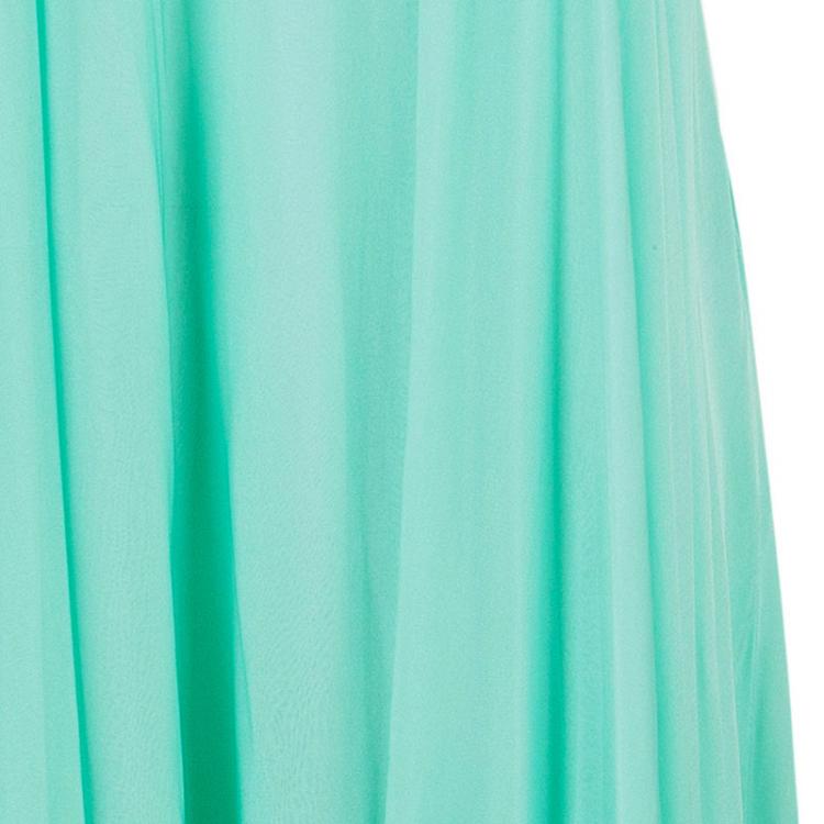 Pre Owned Celine Mint Sleeveless Jersey Dress L