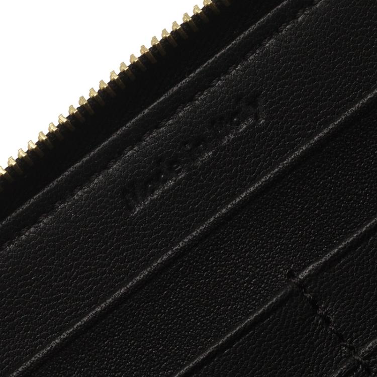 Pre Owned Celine Black Patent Continental Zip Around Wallet