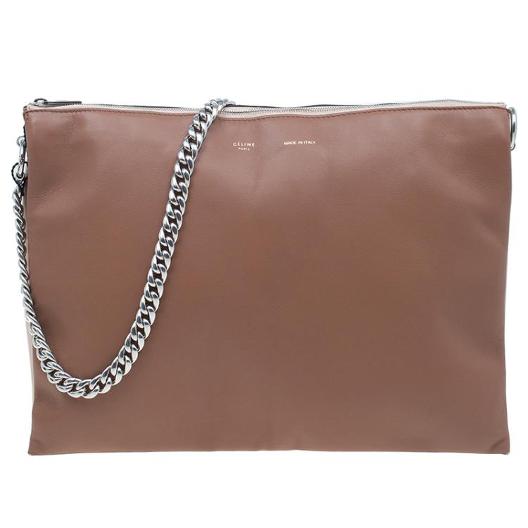 Celine Grey Leather Small Trio Crossbody Bag Celine | The Luxury Closet