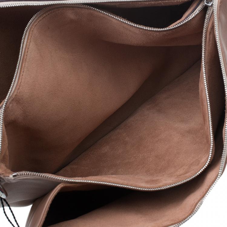 Pre Owned Celine Tri Color Soft Leather Trio Zip Chain Clutch