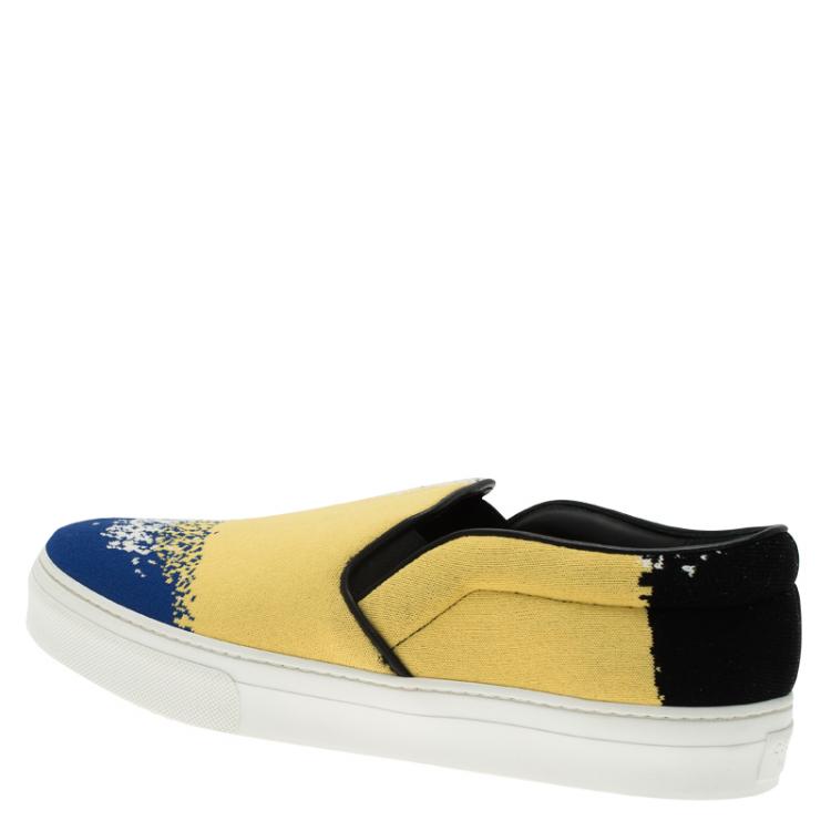 Pre Owned Celine Multicolor Canvas Skate Slip On Sneakers Size 40
