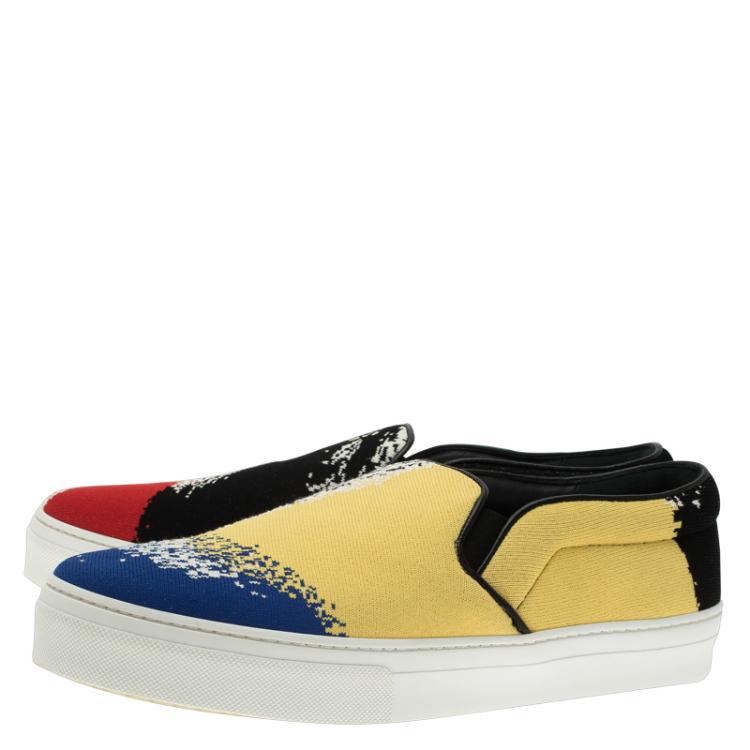 Pre Owned Celine Multicolor Canvas Skate Slip On Sneakers Size 40