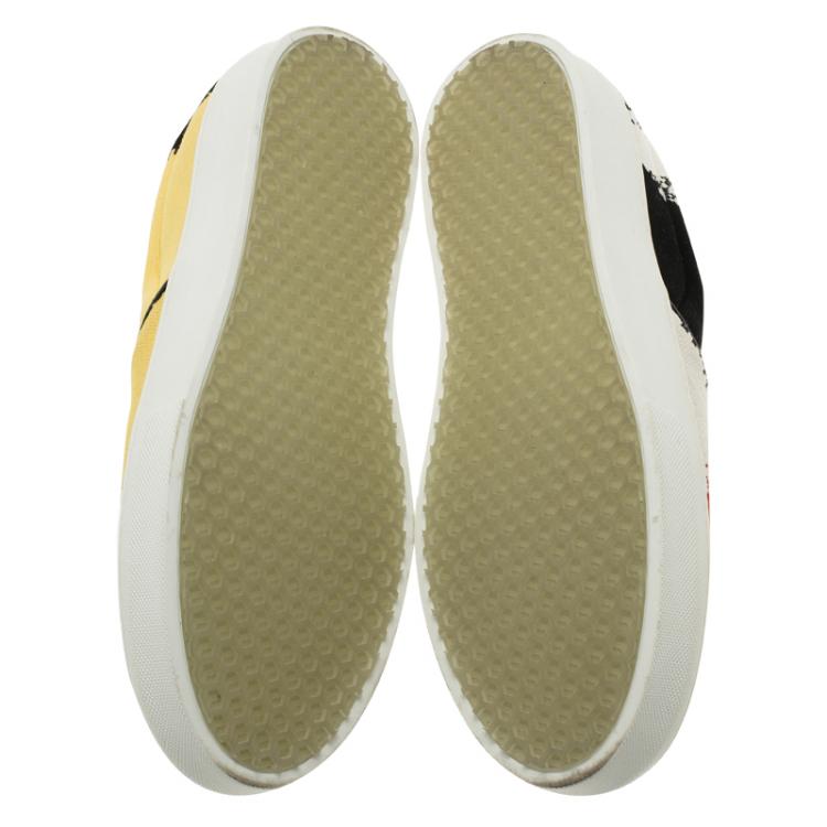 Pre Owned Celine Multicolor Canvas Skate Slip On Sneakers Size 40