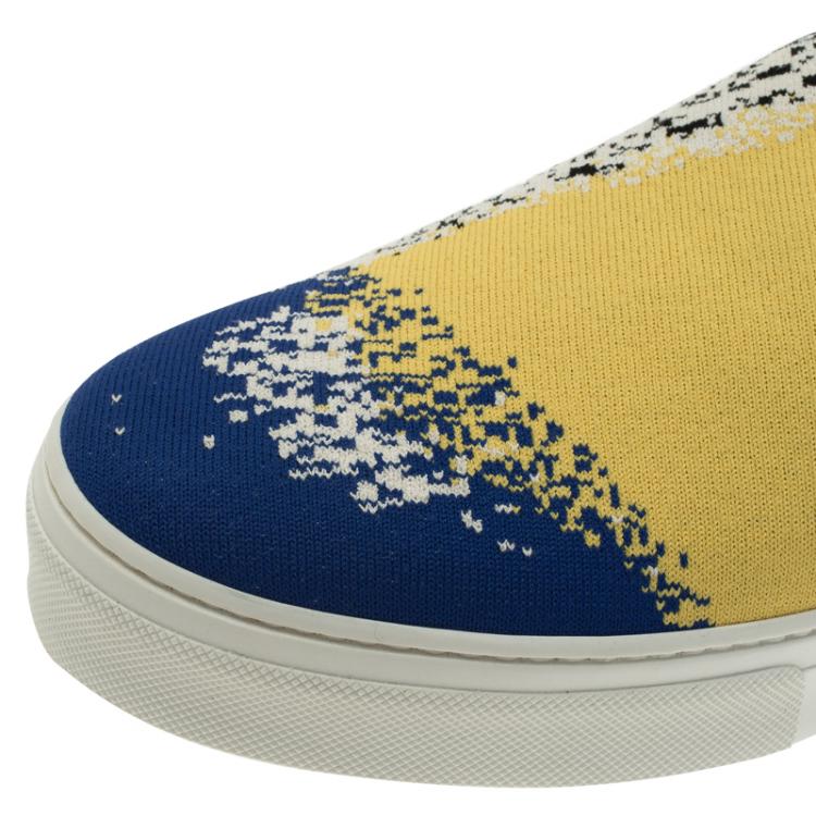 Pre Owned Celine Multicolor Canvas Skate Slip On Sneakers Size 40
