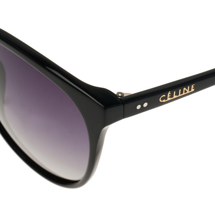 Pre Owned Celine Black Cat Eye Sunglasses