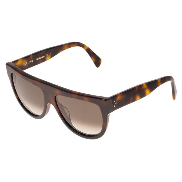 Pre Owned Celine Tortoise Frame Shadow Sunglasses
