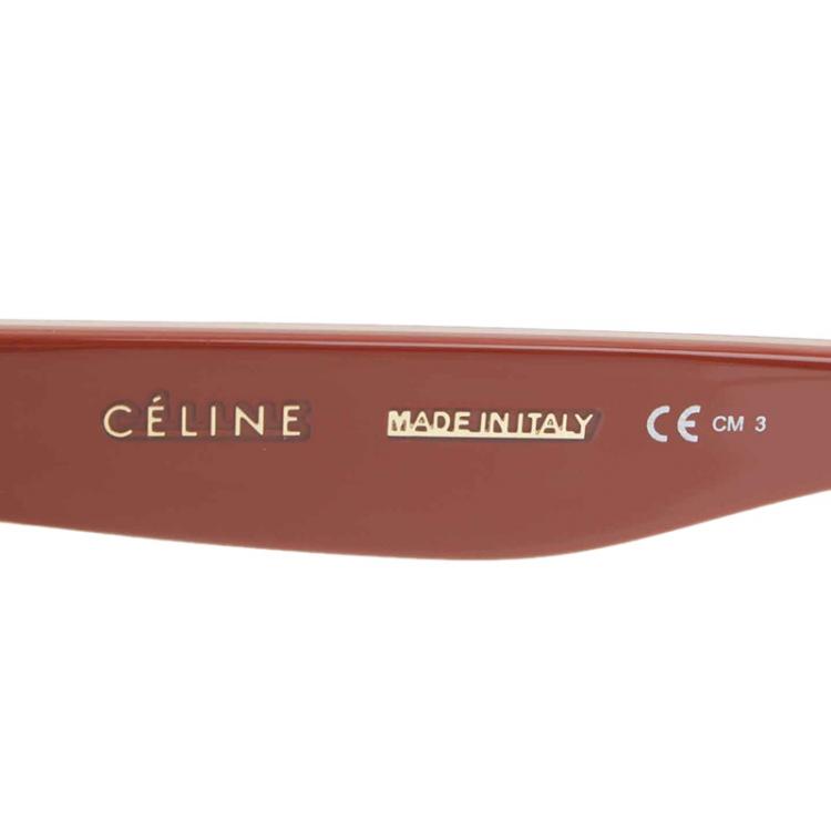 Pre Owned Celine Red CL41411 Square Sunglasses