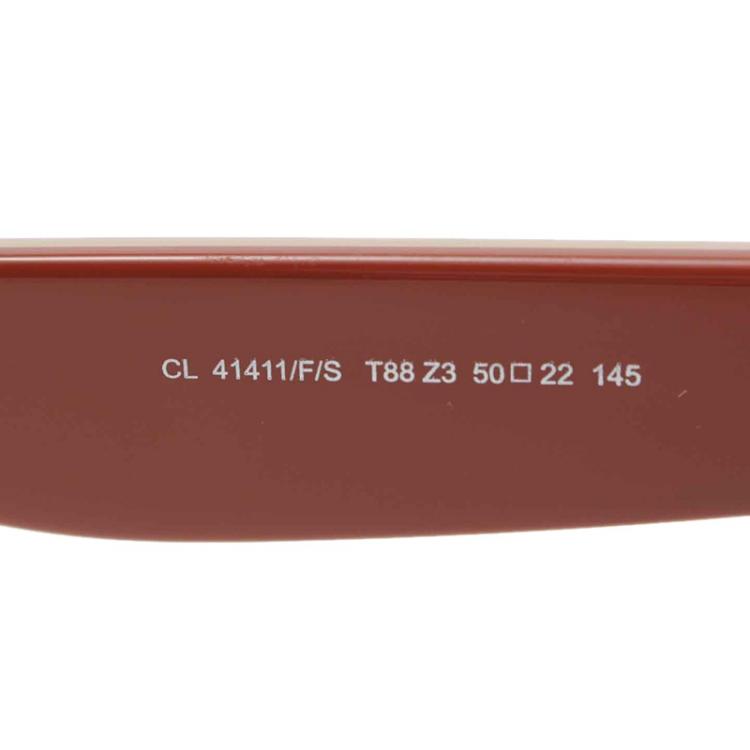 Pre Owned Celine Red CL41411 Square Sunglasses