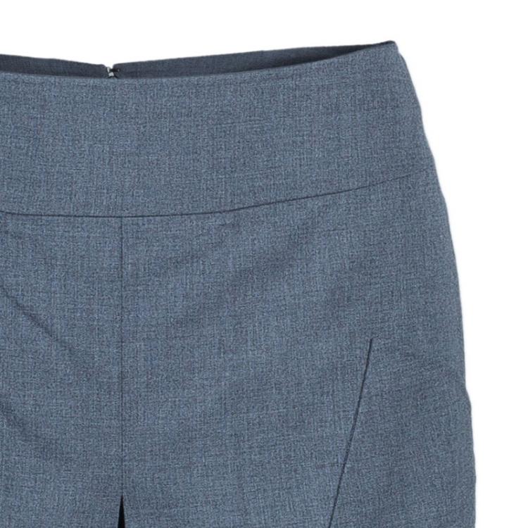 Pre Owned Celine Gray Box Pleat Skirt S