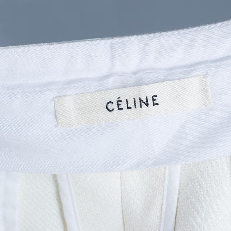 مملوكة مسبقًا Celine Off-White Wool Trousers L