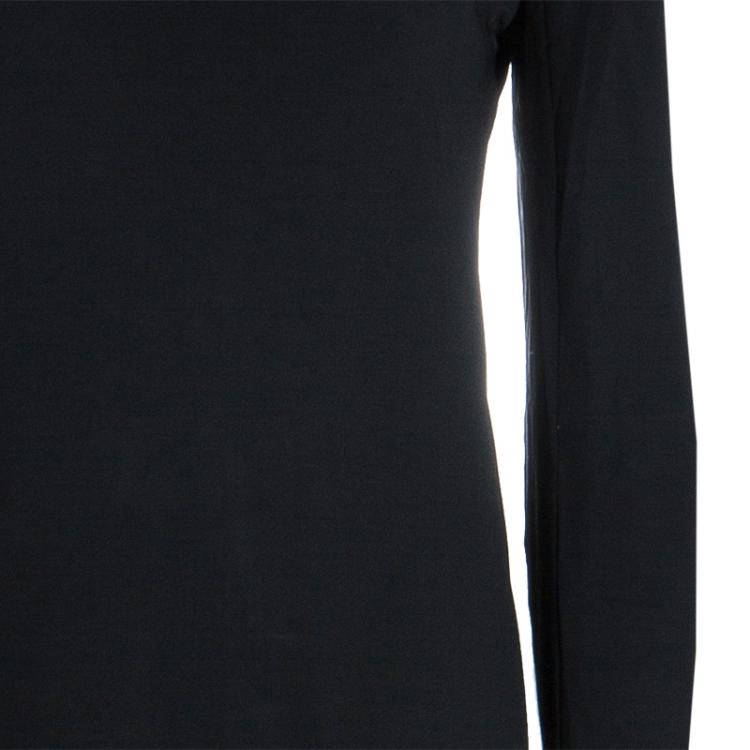 Pre Owned Celine Black Long Sleeve Maxi Dress M
