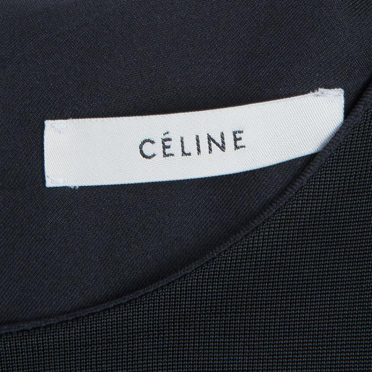 Pre Owned Celine Black Long Sleeve Maxi Dress M