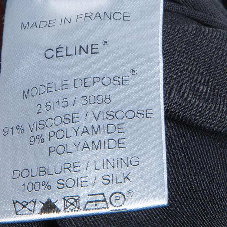Pre Owned Celine Black Long Sleeve Maxi Dress M