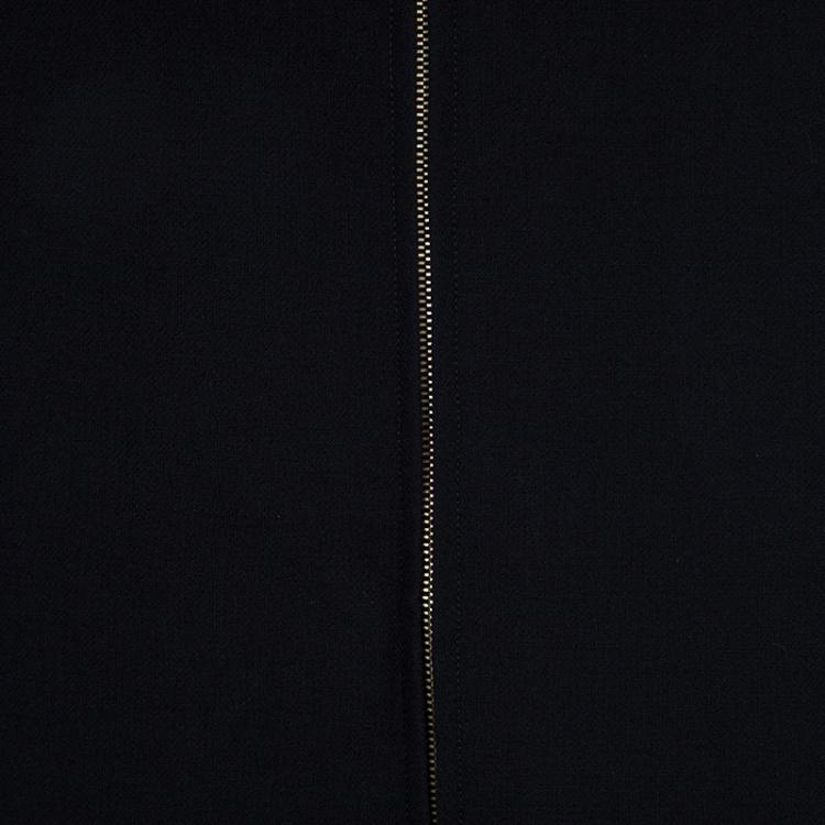 Pre Owned Celine Black Zip Detail A-Line Wool Skirt M