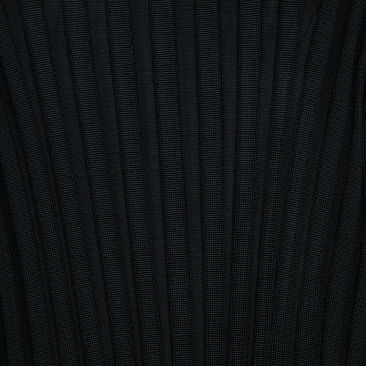 Pre Owned Celine Black Ribbed Midi Dress L