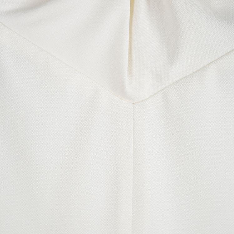 Pre Owned Celine Cream Wool Twist Front Detail Sleeveless Dress M